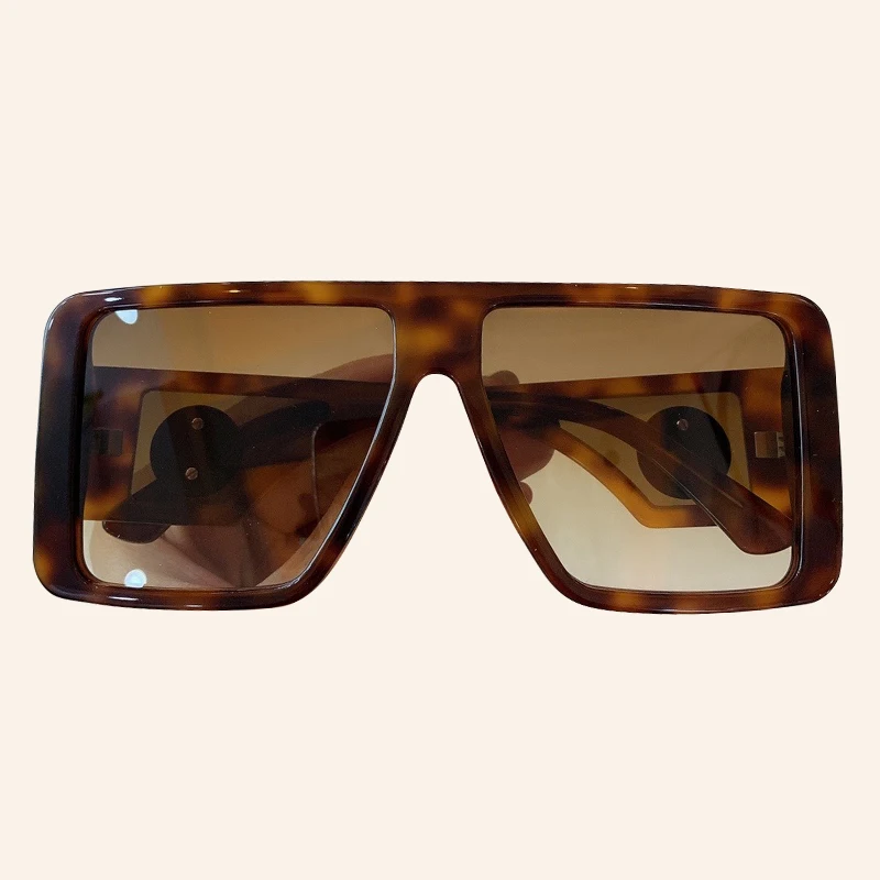 No.6 Sunglasses Широкие ноги женские солнцезащитные очки Роскошные брендовые дизайнерские прямоугольные солнцезащитные очки для мужчин - Цвет линз: No.6 Sunglasses