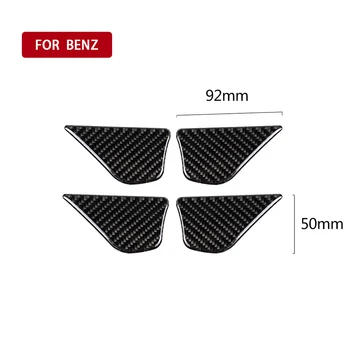 

Set Door Handle Cover Trim Replacement Black Carbon Fiber Interior Car 92x50mm Practical