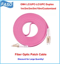 50Pcs LC/PC OM4 Fiber Optic Patch Cable FTTH Duplex Fiber Jumper