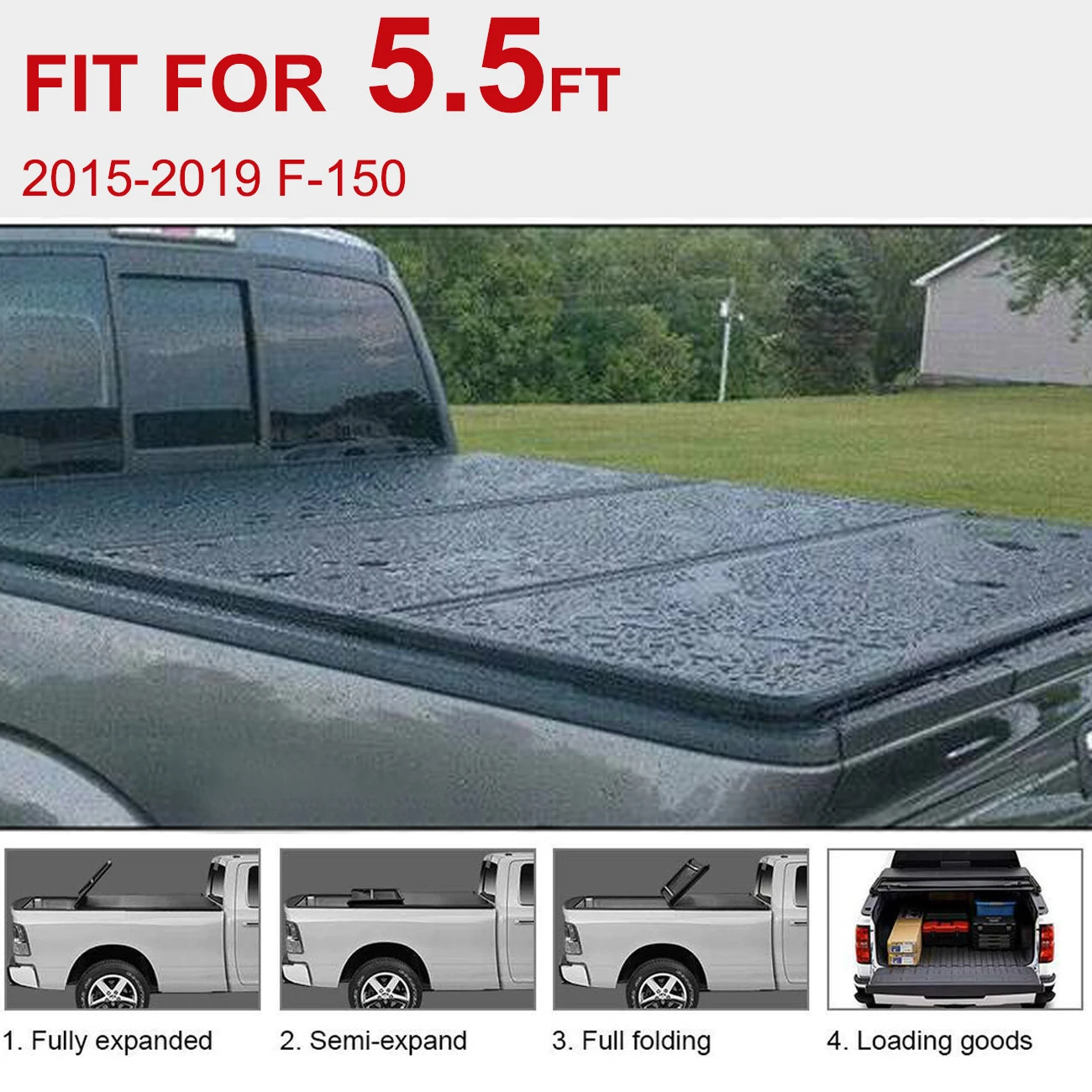 Samger (Корабль из США) черный мягкий 5 5фт трехслойный чехол Tonneau для Ford F150 2015 2019