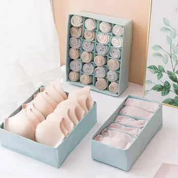

3pcs Folding Storage Box Bag Underbed Portable Drawer Divider Box Closet Storage Box Nonwoven Storage Box Wardrobe Organizer