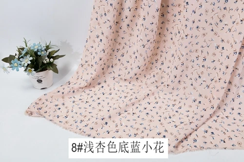 TJ8618--8 Ткань из шифона с цветочным принтом для летних платьев DIY 25*150 см 100*150 см/шт S06 - Цвет: TJ8618--8