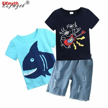 

Elfmyth 3PCS/Set 2018 Boys Summer Outfits Children Clothing Set Ensemble Garcon Kids Suit Conjunto Menino Roupas Infantil Enfant