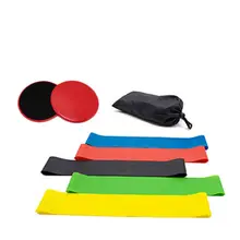 5 эспандеров с двойной фитнес скользящие планеры тренировки диски для йоги G99D