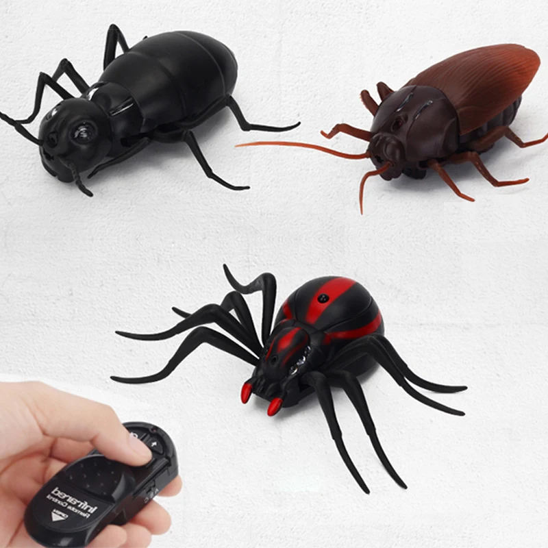Радиоуправляемые игрушки-животные, набор для взрослых, умный таракан, 2,4 г, пульт дистанционного управления, паук, муравей, шалость, шутки, Радиоуправление, насекомые, игрушки для детей