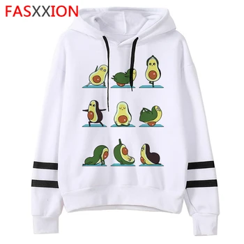 

Kawaii Avocados Funny Cartoon Hoodies Women Harajuku Ullzang Graphic Vegan Sweatshirts 90s Cute Korean Style Hoody Female