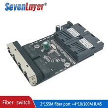 Ethernet-коммутатор 10/100 м, волоконно-оптический медиа-конвертер, одномодовый 4 RJ45 и 2 SC волоконный порт PCBA, Новинка Ethernet-коммутатор 10/100 м, волоконно-оптический медиа-конвертер, одномодовый 4 RJ45 и 2 SC волоконный порт PCBA, Новинка