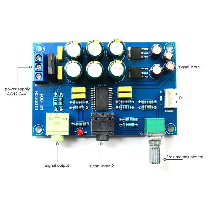 TPA6120 Headphone Amplifier Board HIFI TPA6120A2 Enthusiast Headphones AMP Amplificador Zero Noise