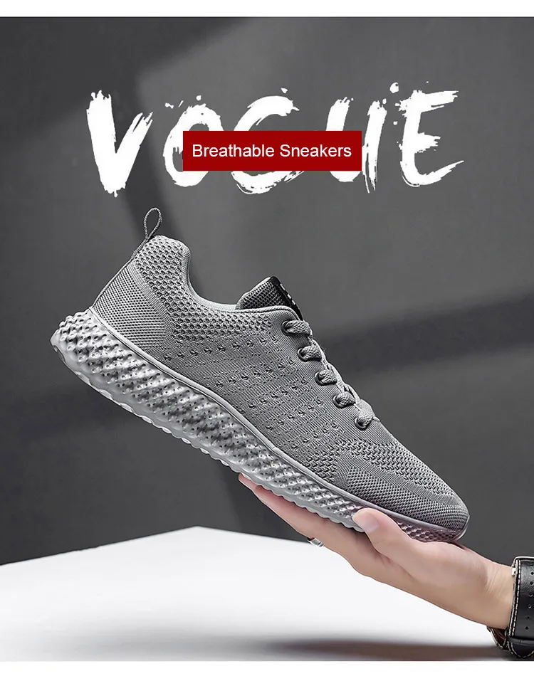 SUROM, весенние дышащие кроссовки для мужчин, новинка, модная обувь, бренд Flyknit, Мужская комфортная обувь для тренировок, для взрослых, большие размеры 38-47