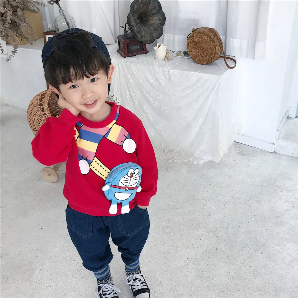 Tonytaobaby/осенне-зимняя одежда; Новинка; флисовая толстовка с рисунком для детей; Толстовка для малышей