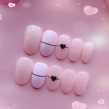 

24Pcs/Set Fake Nails Tips Top Finish Design Removable Tips Nail Art Decor M88