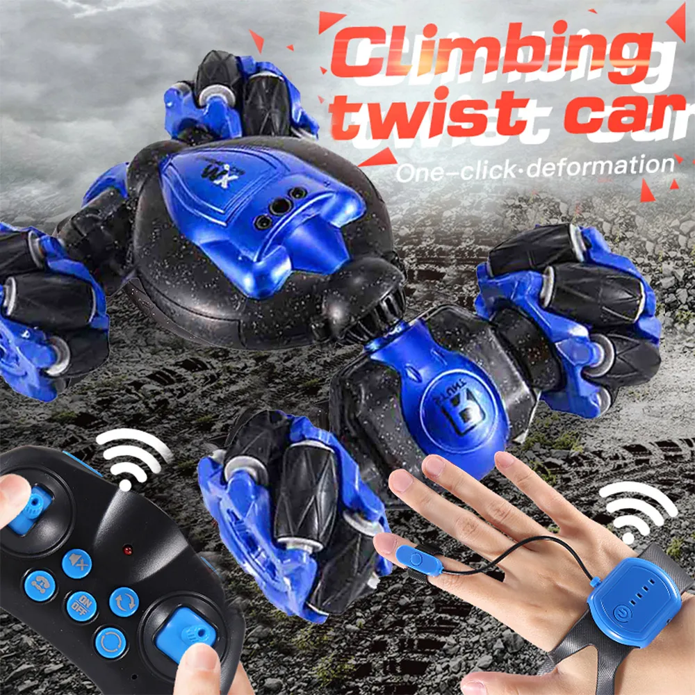 1827 20 2 4G 4WD RC автомобиль трюк поворотный часы индукционный жест вездеход плоский
