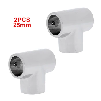 

Heavy Duty 316 Ss Boat Hand Rail Assembly 90 Degree T / Tee For Tube Polished