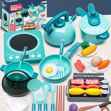 Cocina de Inducción para niños, juego de cocina de juguete, vajilla de cocina de arroz, regalo de Navidad