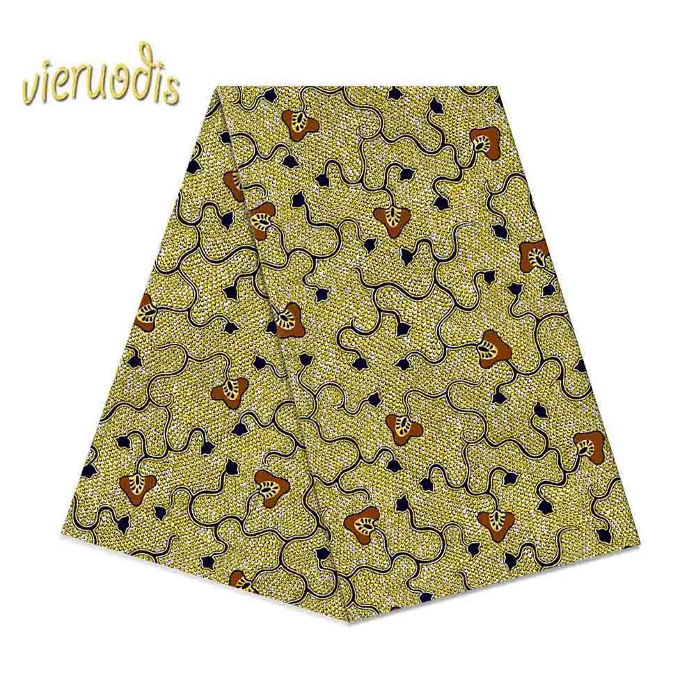 6 ярдов Африканский воск ткань хлопок Материал Дашики напечатаны настоящий цветочный для платья нигерийский французский вышитые A000557