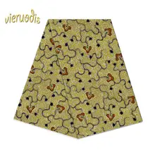 6 ярдов Африканский воск ткань хлопок Материал Дашики напечатаны настоящий цветочный для платья нигерийский французский вышитые A000557