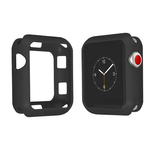 black Чехол для apple watch 4 3 5 Чехол 44 мм/40 мм apple watch band 42 мм 38 мм iWatch чехол 3 2 1 рамка полный защитный чехол бампер - Цвет ремешка: black