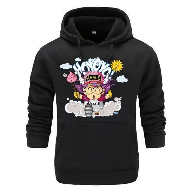 Arale мультфильм мужские толстовки хип-хоп одежда флис уплотненные толстовки хлопок Прямая поставка толстовки мужские