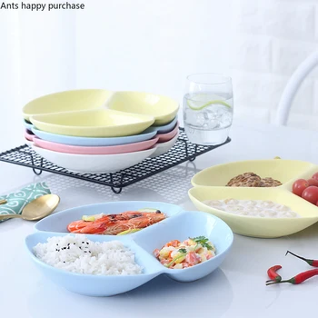 

Japanese-style Tableware Round Plate Ceramics Various Specifications Dinner Plate Three-divided Plate Breakfast Dish Rice Bowl