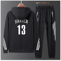 2021 Mens American Basketball Jersey Clothes Sweatshirt #13 Harden Brooklyn Nets Version Sweatshirt Hoodies Two Piece COTTON