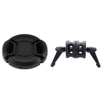 

1pcs 37mm Center Pinch Front Lens Cap 1pcs Dual Swiveling Grip Head Angle Clamp for Photo Studio Boom