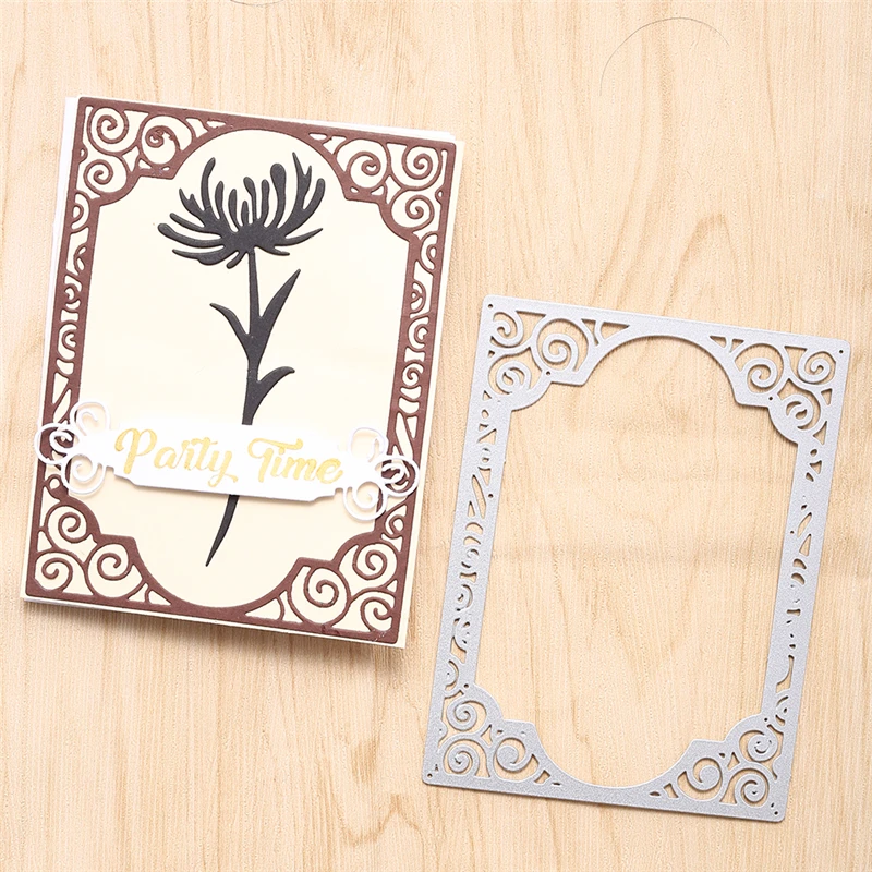 YaMinSanNiO Lace Frame Metal Cutting Dies For Scrapbooking Album Card Making Embossing Stencils Home Decorations Diecuts Crafts