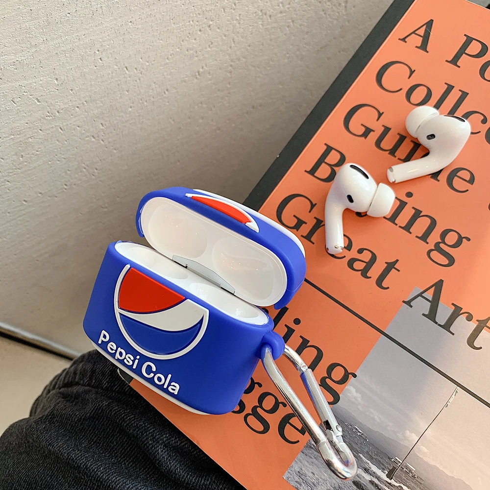 Мягкий чехол Cola с молочным напитком для Airpods Pro Чехол Bluetooth беспроводной Чехол для наушников для Airpods 3 с брелком 350 защитный чехол