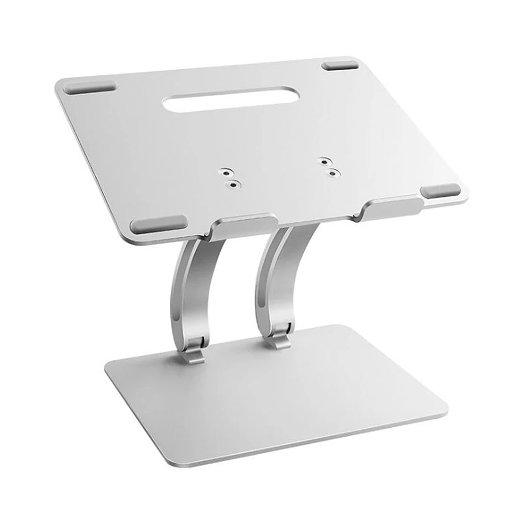 Новая Большая Регулируемая подставка для ноутбука с usb-хаб охлаждающим вентилятором, подставка для планшетов и ноутбуков для MacBook Air/Pro 11-17 дюймов - Цвет: Серебристый
