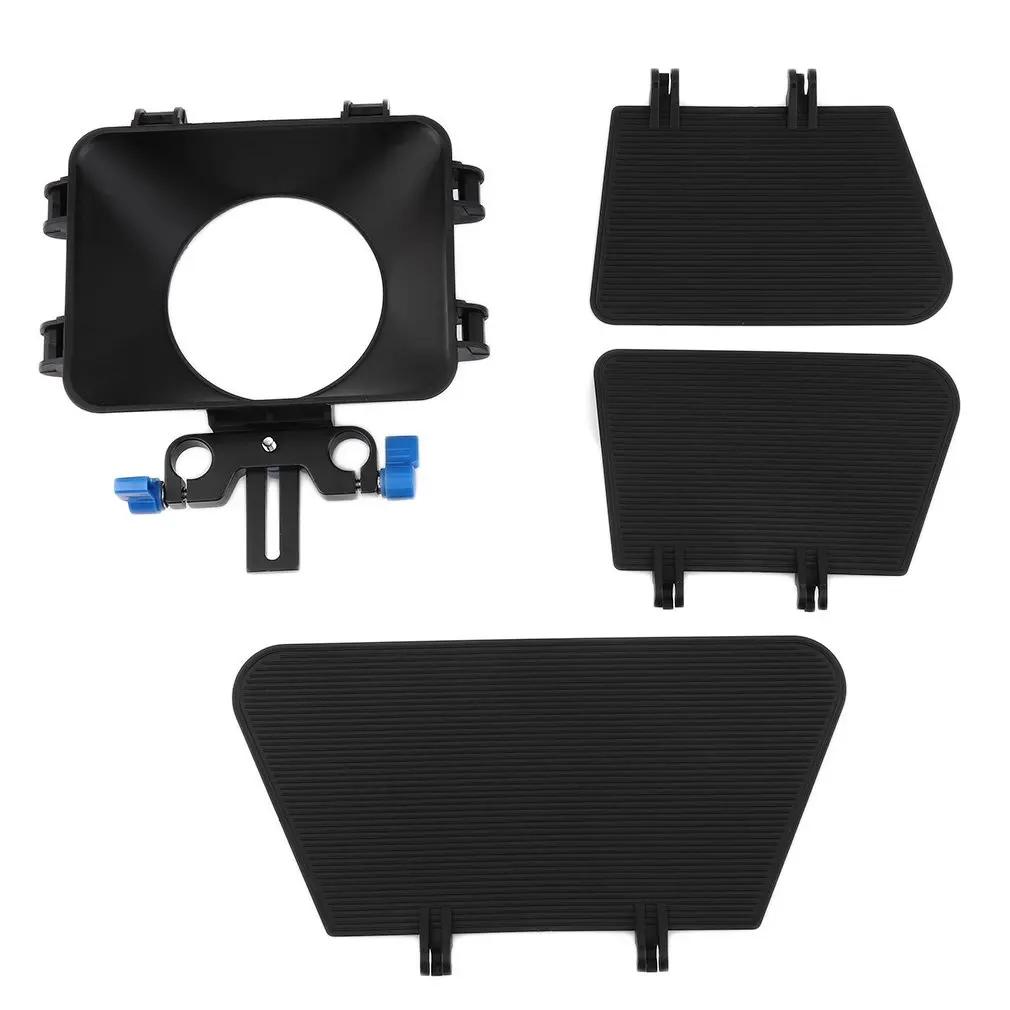 

2017 New DSLR Matte Box Sunshade for 15mm Rail Rod Support Follow Focus System Drop Shipping