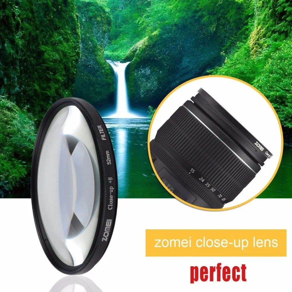 Zomei макро крупным планом фильтр + 8 для sony для Nikon для Canon фотографирование макрообъектив фото круговой фильтр камеры аксессуары