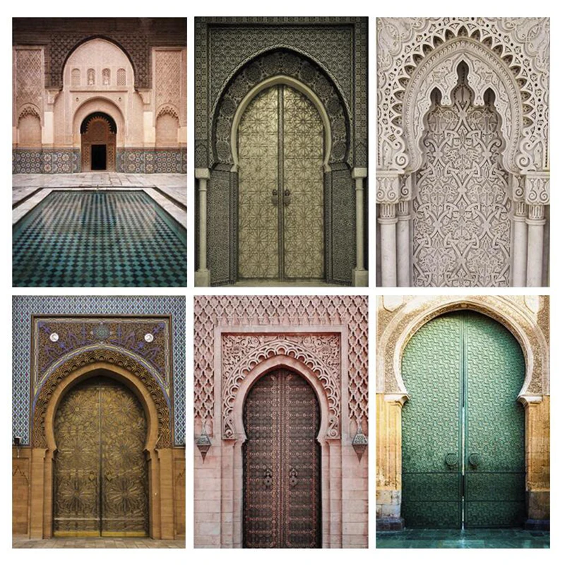 

DIY Diamond Painting Moroccan door,Full 5D Diamond Embroidery Cross stitch World famous architectural Mosaic Wall Sticker C1300