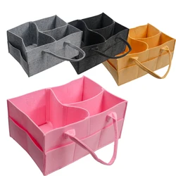 Caddie à couches multifonctionnel en feutre pour bébé, sac de rangement pour maman et enfant, sac de rangement pour poussette 