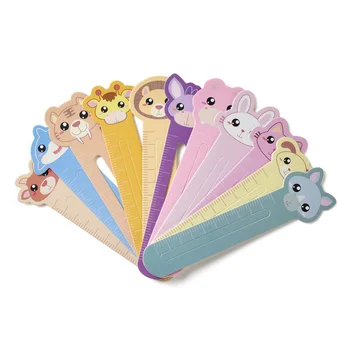 

30pcs/set Office School With Scale Cute Cartoon Animal Eco-friendly Students Bookmark Stationery Gift Exquisite Practical Paper