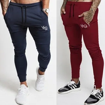

Sports Men's Jogging Track Pants Printed Men's Fitness Running Pants Casual Skinny Drawstring Pants