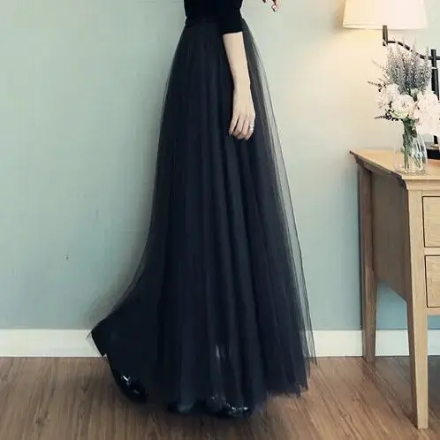 Vintage Floral Print A-line Pleated Long Skirts Summer Women
