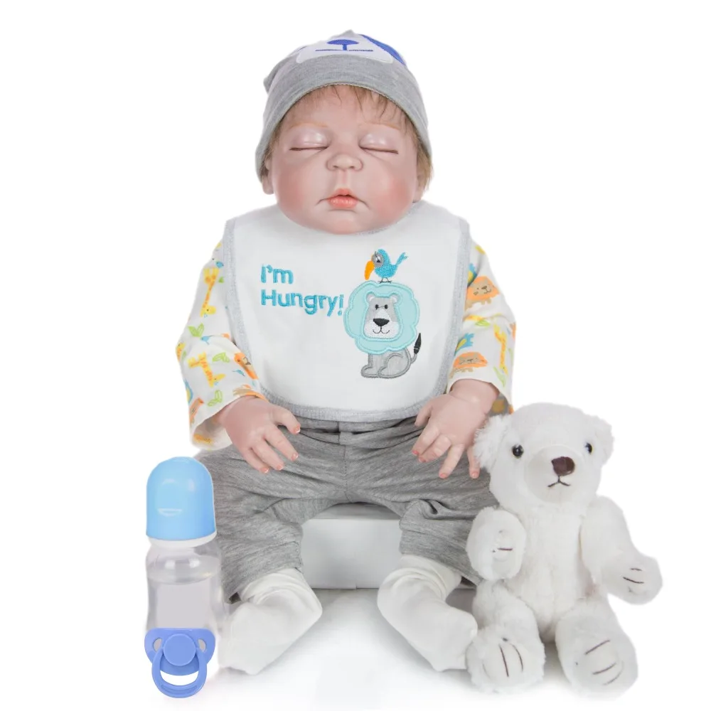 23 'ཱུ см реалистичные куклы bebe Reborn полностью виниловые силиконовые для сна