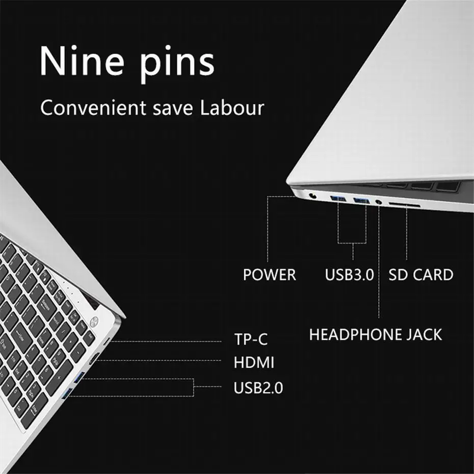 P10 Ноутбук логотип лазером на заказ 15,6 "Intel i7-6500U 8G/16G Оперативная память 128/256/512G SSD NvIDIA GeForce 940M компьютер с подсветкой клавиатуры