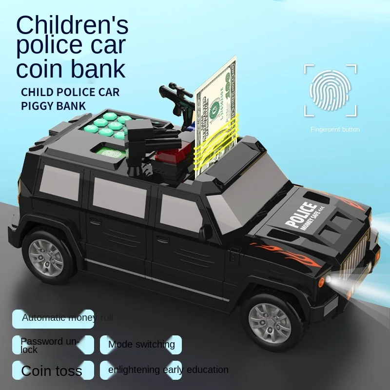 

Bank Note Transport Car Piggy Bank Cartoon Fingerprint Piggy Bank Children 's Password Toy Multifunctional Creative Piggy Bank B