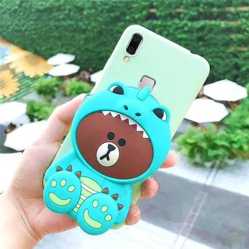 no strap Милый 3D чехол с рисунком для Apple Iphone X, XR, XS, Max, чехол для Iphone 5 5S se, 6, 6 S, 7, 8 Plus, мягкий силиконовый чехол с милым животным принтом - Цвет: no strap