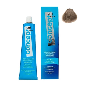 

Cream hair color Concept, Soft Touch 8.1, 60 ml, ash blond