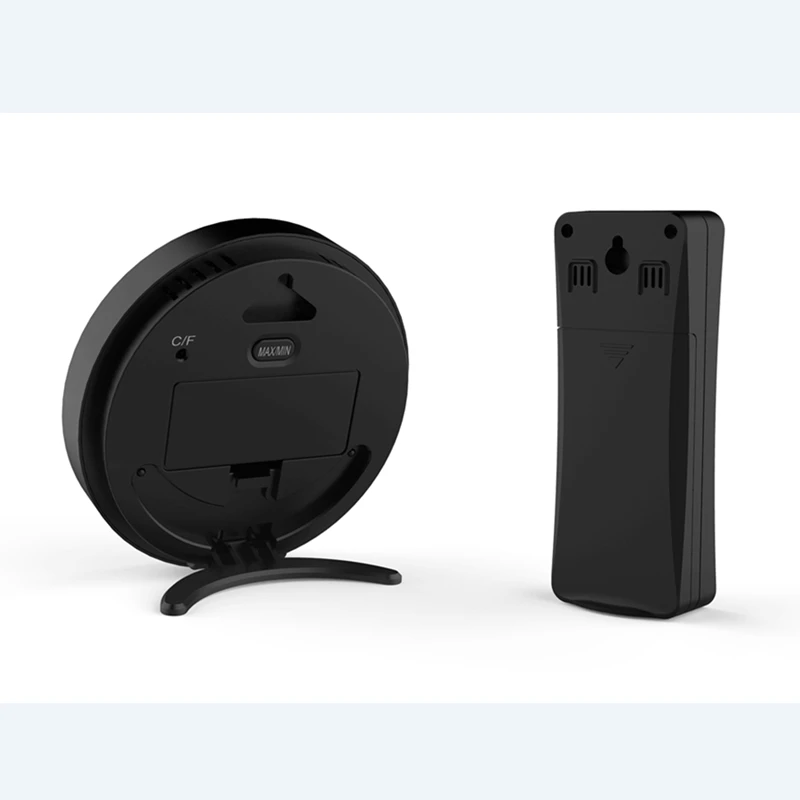 Беспроводной монитор температуры для помещений и улицы Круглый Большой ЖК