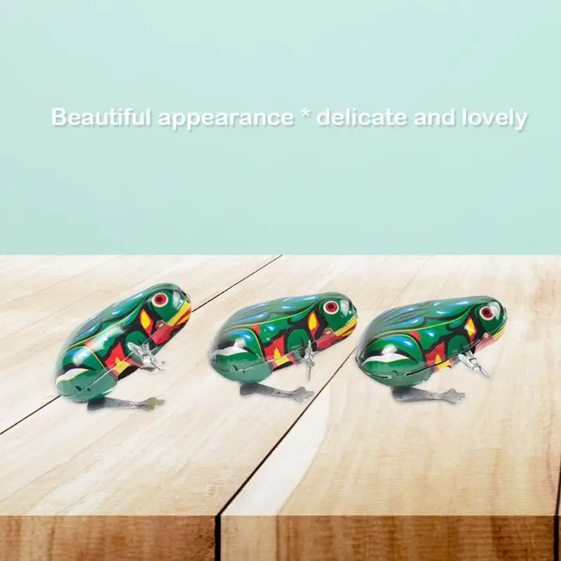 Jumping Frog Model Wind-up Clockwork Tin Toy Kids Retro Education Classic Toy for Collectible Jumping Frog Model Wind-up Clockwork Tin Toy Kids Retro Education Classic Toy for Collectible