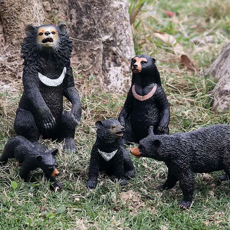 

Children's Simulation wild animal model walking black bear solid static decoration toy model