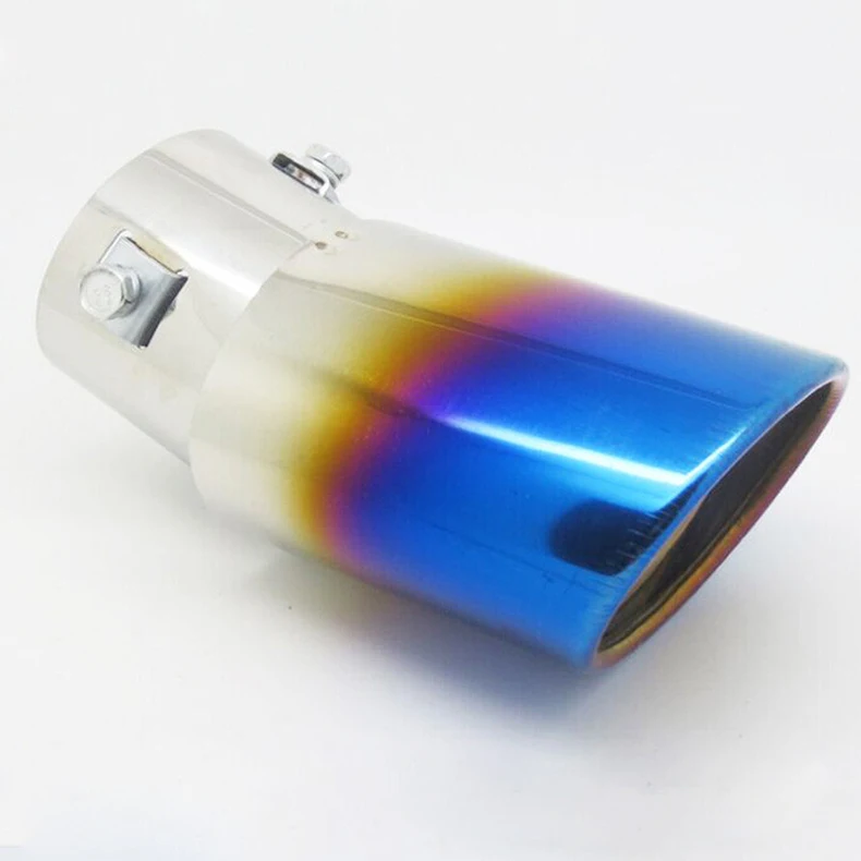PMFC Automobile tailpipe Roasted blue Stainless Steel Car Exhaust Pipe Tail Muffler Tip cover for Car-styling decoration