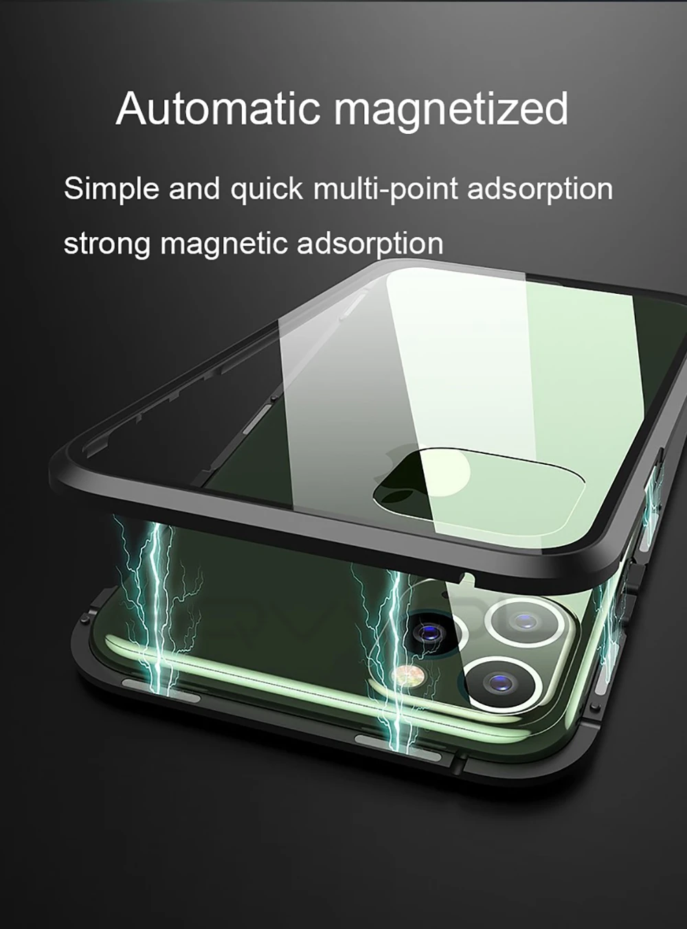 Eqvvol металлический магнитный чехол для iPhone 11 Pro MAX, двухсторонний стеклянный Магнитный чехол для iPhone XS MAX XR X 7 8 Plus, прозрачный чехол