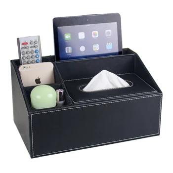 

Car Creative Tissue Box Container Black Square Vintage Tissue Box Leather Reusable Servilletas De Papel Paper Dispenser EA60ZJ