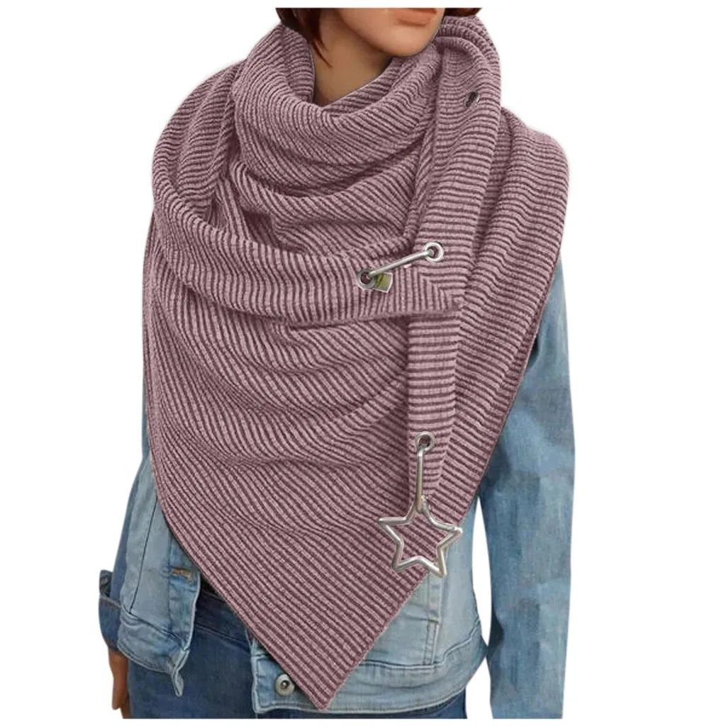 Big size Women Winter solid Scarf Designer Wraps loop Metal button Soft  Wrap Casual Warm blanket Scarves Ring tube Shawls - AliExpress