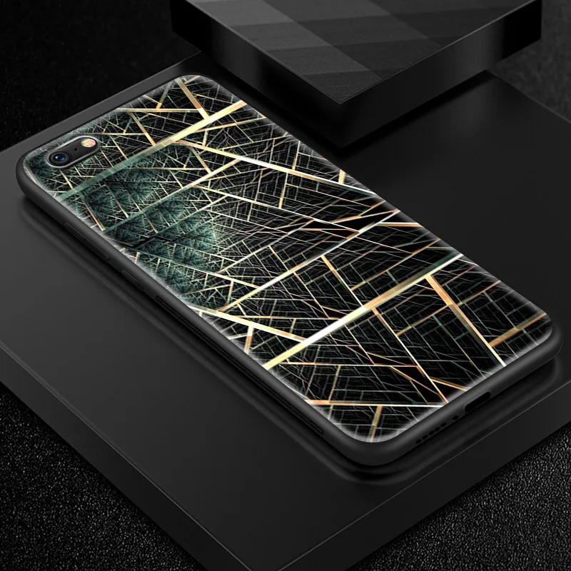 W299 Закаленное стекло чехол для iPhone 5 5S SE 6 6S 7 8 Plus X XR XS MAX TPU Рамка для OnePlus 3T 5 5T 6 6T 7 7 Pro окрашенная текстура Капа - Цвет: W299