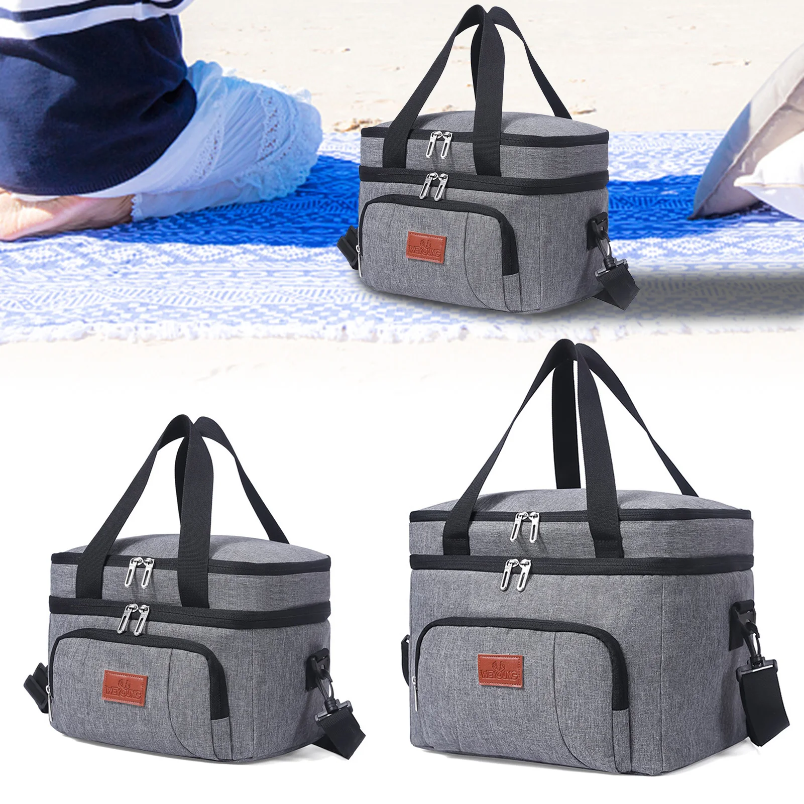Lifewit Large Cooler Bag Insulated Lunch Bag Lightweight Portable Cool Bag  Double Layer for Picnic, Beach, Work, Trip - AliExpress