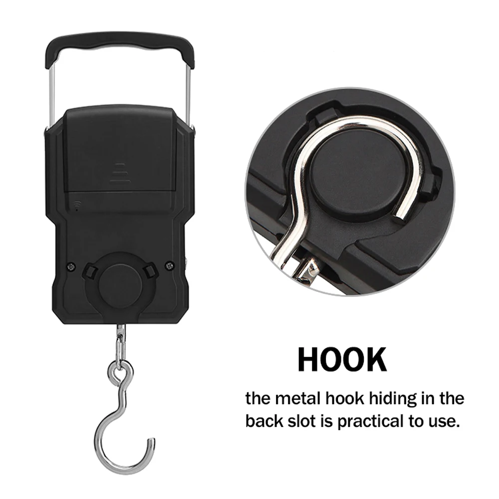 75Kg/10g Digitale Elektronische Backlight Weegschaal PortableFishing Post Opknoping Haak Schaal Met Meetlint